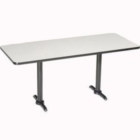 NATIONAL PUBLIC SEATING Interion® Counter Height Breakroom Table, 72"L x 36"W x 36"H, Gray 695847GY
